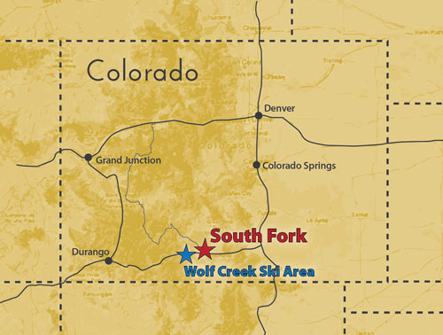 Colorado south fork map